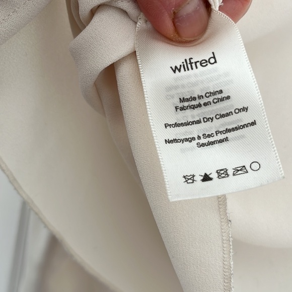 CLEARANCE SEND OFFERS Wilfred White Long Sleeve Top S Flowy/slightly cropped - Picture 4 of 4